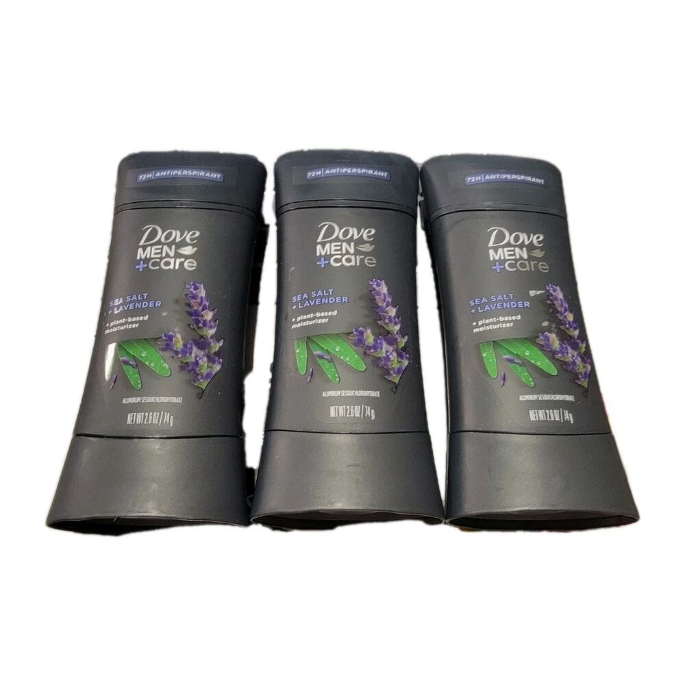3pk Dove Men+Care Deodorant Sea Salt & Lavender 2.6 OZ Each 72 Hour Protection